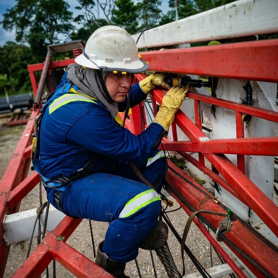 Técnicos de IMSERCOL S.A.S. en inspección