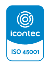 Sello ICONTEC ISO 45001 · certificado ST-2000163